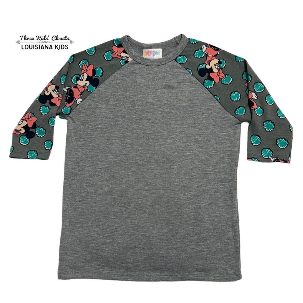 LulaRoe Sz 4 Disney Minnie Mouse Raglan Shirt